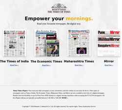 Skjermdump epaper.indiatimes.com