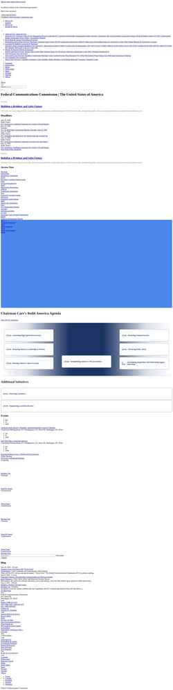 Снимак екрана www.fcc.gov