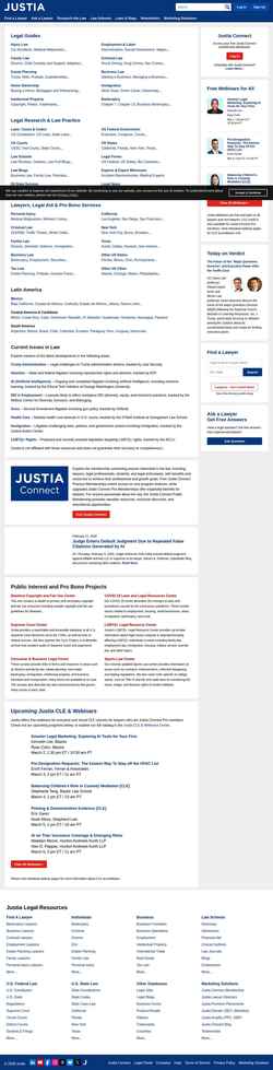 Snímek obrazovky www.justia.com