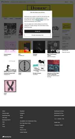 Skjermdump donor-records.bandcamp.com