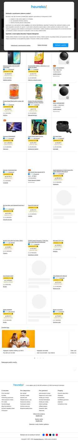 Snímek obrazovky www.heureka.sk
