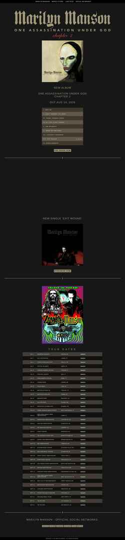 Schermata www.marilynmanson.com