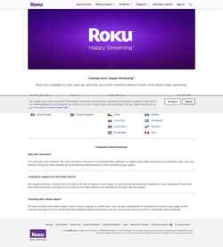 Captura de pantalla www.roku.com