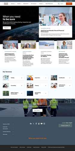 Schermafbeelding www.sgs.com