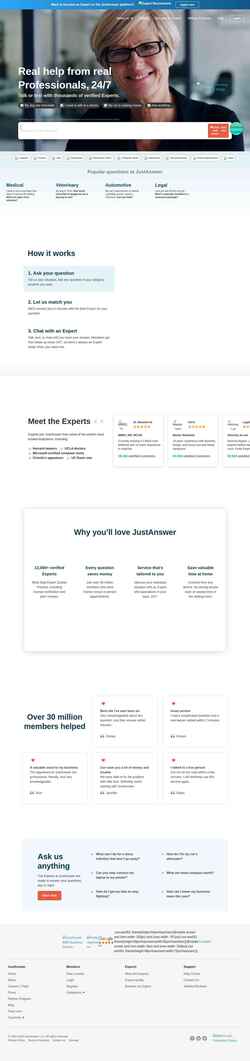 Screenshot www.justanswer.com