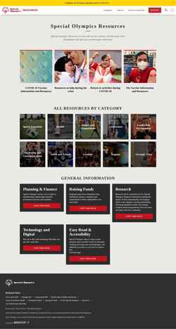 Captura de pantalla resources.specialolympics.org