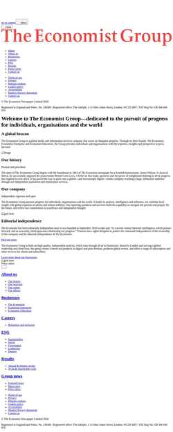 Captura de pantalla www.economistgroup.com