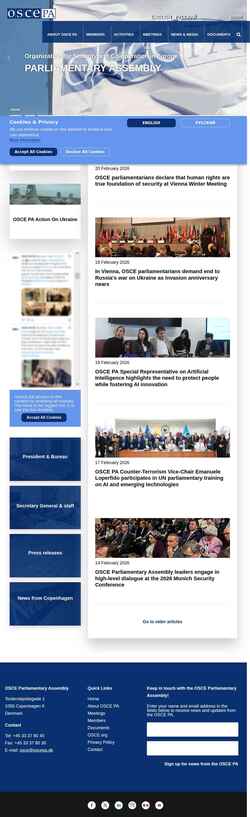 Снимак екрана www.oscepa.org