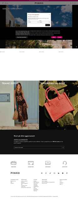Snímek obrazovky www.pinko.com
