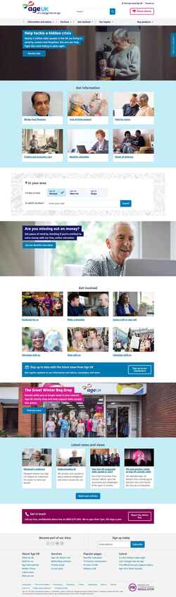 Captura de pantalla www.ageuk.org.uk