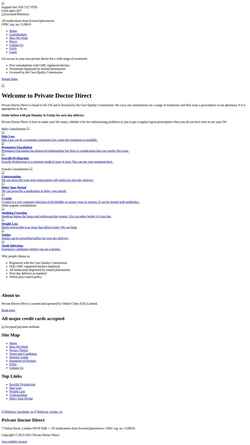 Screenshot www.privatedoctordirect.com
