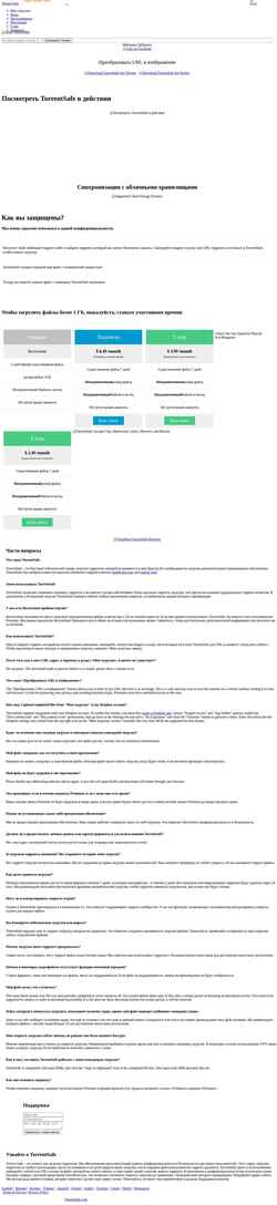 Zrzut ekranu www.torrentsafe.com