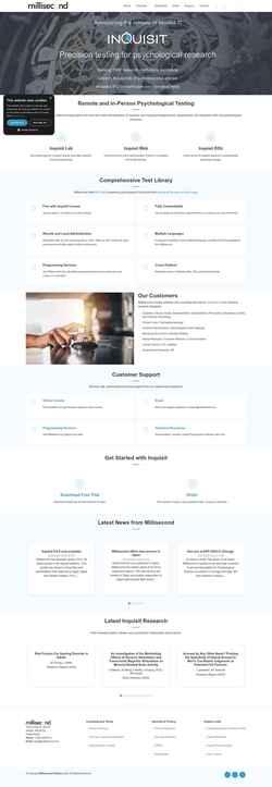 Screenshot www.millisecond.com