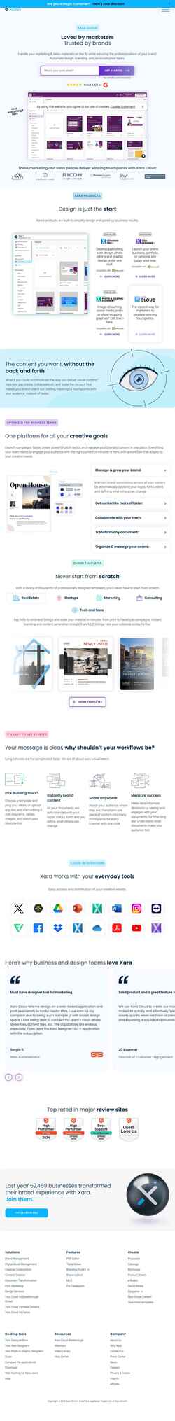 Screenshot www.xara.com