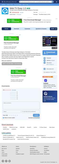 Zrzut ekranu web-tv-easy.software.informer.com