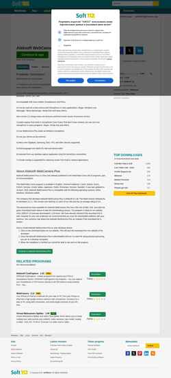 Zrzut ekranu ateksoft-webcamera-plus.soft112.com