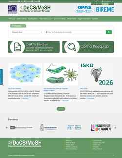 Снимак екрана decs.bvsalud.org