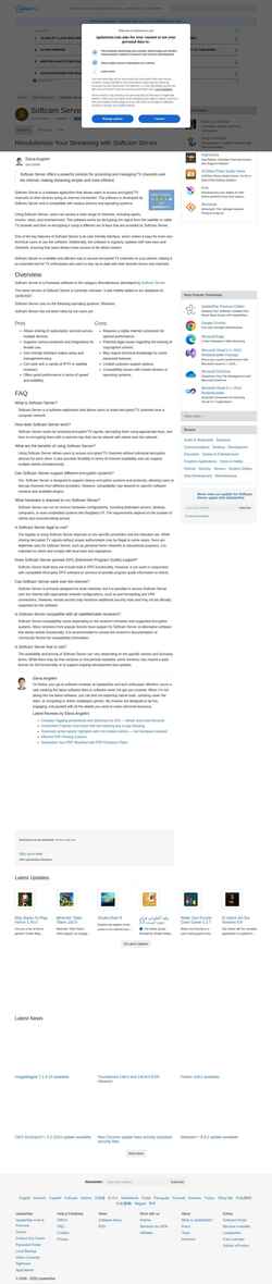 Captură de ecran softcam-server.updatestar.com