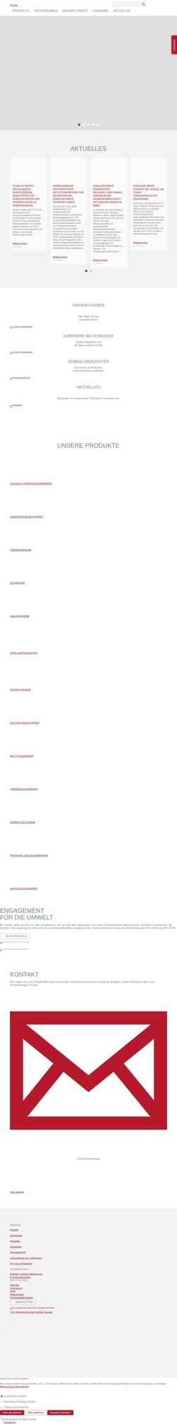 Screenshot www.koehlerpaper.com