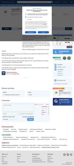 Skærmbillede cpuidle.software.informer.com
