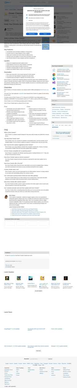 Skærmbillede driver-checker.updatestar.com