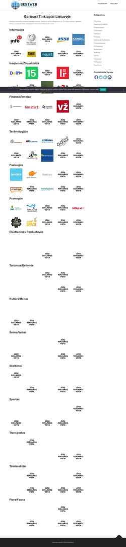 Captură de ecran bestweb.lt