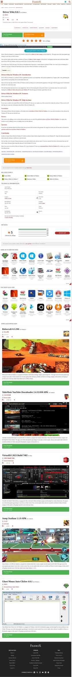 Captura de pantalla driver-whiz.en.filerox.com