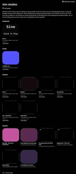 Captura de pantalla aim-studios.itch.io