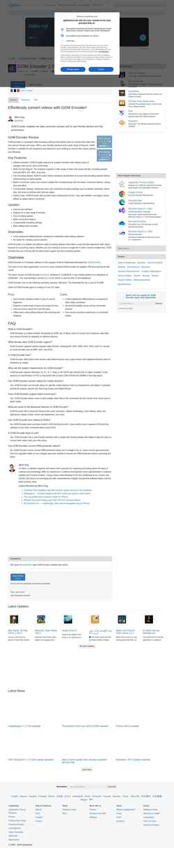Скриншот gom-encoder.updatestar.com