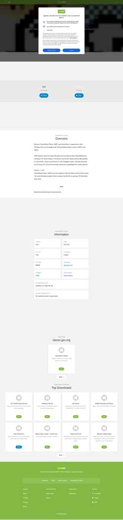 Снимак екрана stereomovie-player.apponic.com