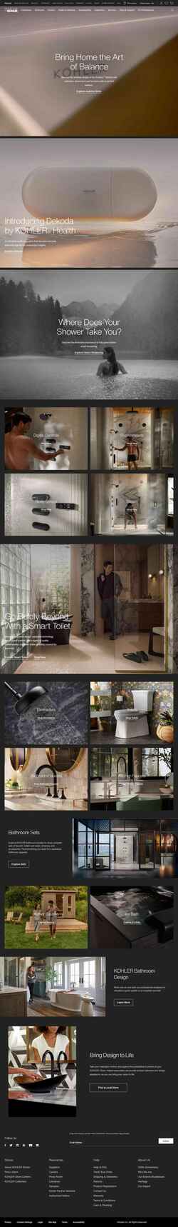 Снимак екрана www.kohler.com