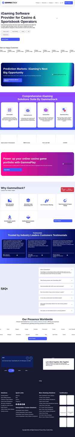 Captură de ecran www.gammastack.com