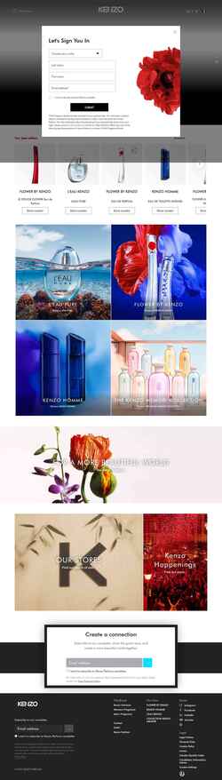Captura de tela www.kenzoparfums.com