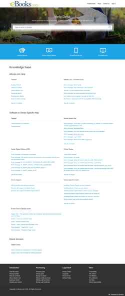 Snimka zaslona support.ebooks.com