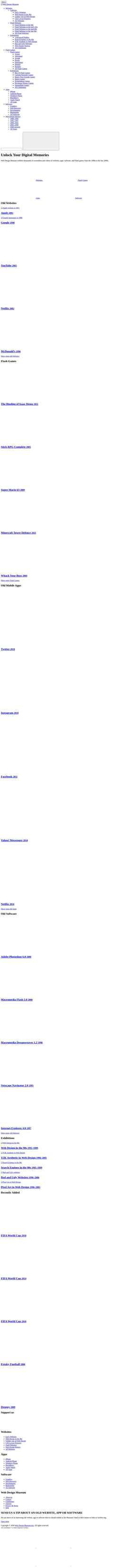 Screenshot www.webdesignmuseum.org
