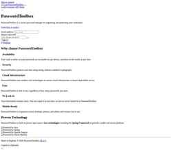 Στιγμιότυπο οθόνης www.passwordtoolbox.com