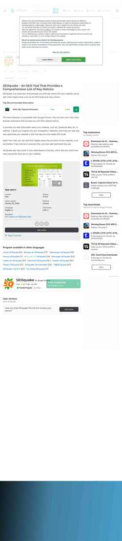 Schermafbeelding seoquake.en.softonic.com