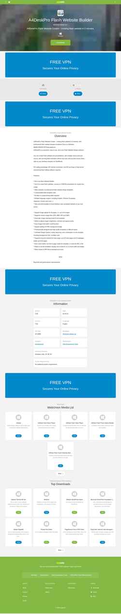 Captura de pantalla a4deskpro-flash-website-builder.apponic.com