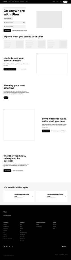 Screenshot www.uber.com