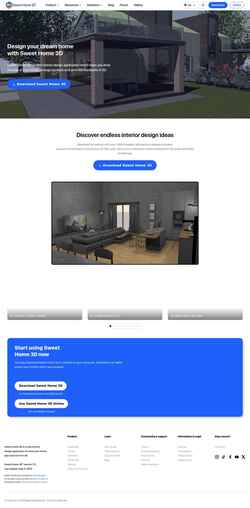 Posnetek zaslona www.sweethome3d.com