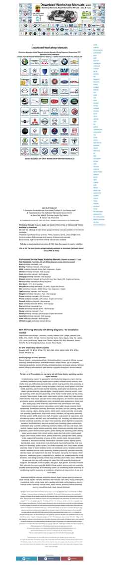 スクリーンショット downloadworkshopmanuals.com