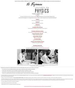 Снимак екрана www.feynmanlectures.caltech.edu