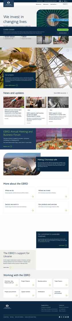 Captura de pantalla www.ebrd.com