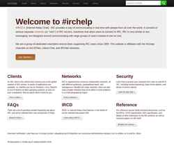 Ekrānuzņēmums www.irchelp.org