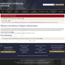 Captura de pantalla www.vacourts.gov