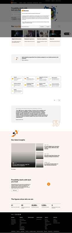 Снимак екрана www.orange-business.com