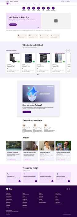 Screenshot www.telia.no
