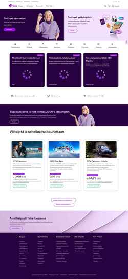 Captură de ecran www.telia.fi