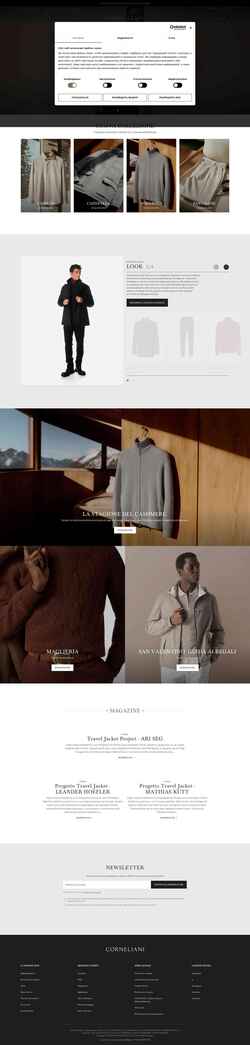 Captura de pantalla www.corneliani.com