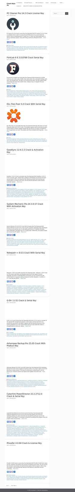 Screenshot crackkeys4u.com